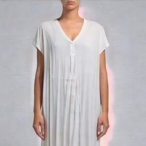 🔥NWT: Masai Women's White V-Neck shirt dress